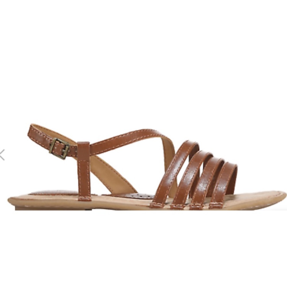 boc Brown Strappy Flat Sandals - Picture 2 of 7